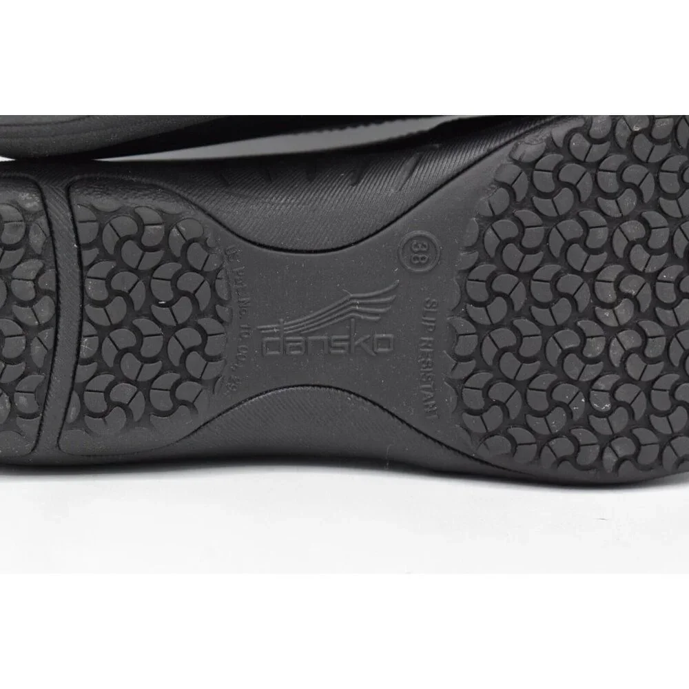 Dansko‎ Womens EU 38 US 7.5-8 Nora Black Leather Slip On Loafers Shoes Clogs